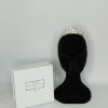 Bessie - Silver tone clear rhinestone cluster bridal tiara - Image 4