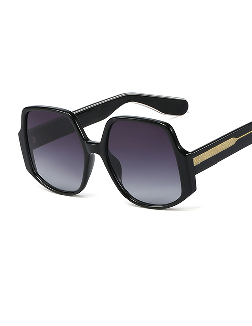 Andrina - Black and gold oversized designer vibe sunglasses - Karen ...