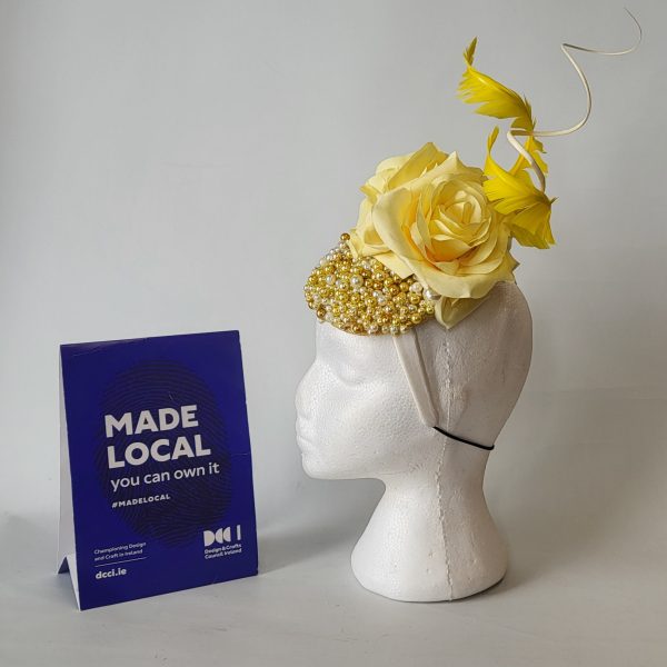 WHITNEY - LEMON, IVORY AND YELLOW FASCINATOR - Image 3