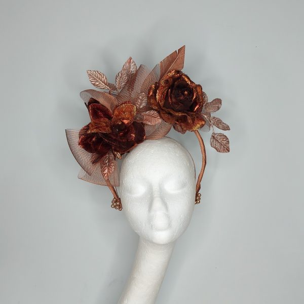 PIPPA - GOLD , ROSE GOLD AND COPPER FASCINATOR