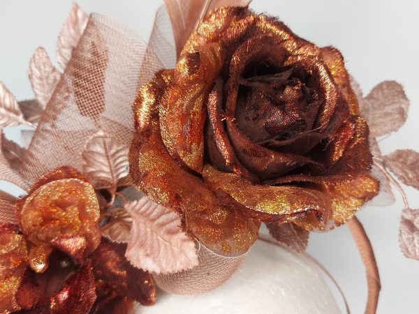 PIPPA - GOLD , ROSE GOLD AND COPPER FASCINATOR - Image 3