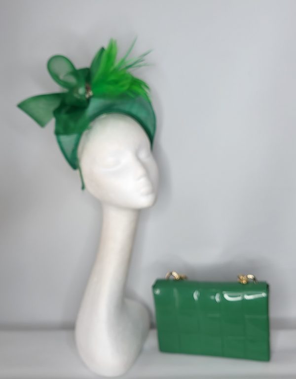 MYLENE  - EMERALD GREEN HALO FASCINATORN  EX HIRE - Image 4