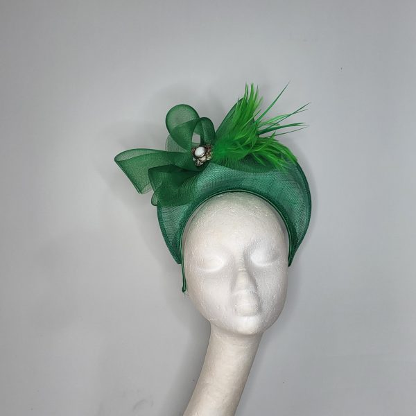 MYLENE  - EMERALD GREEN HALO FASCINATORN  EX HIRE