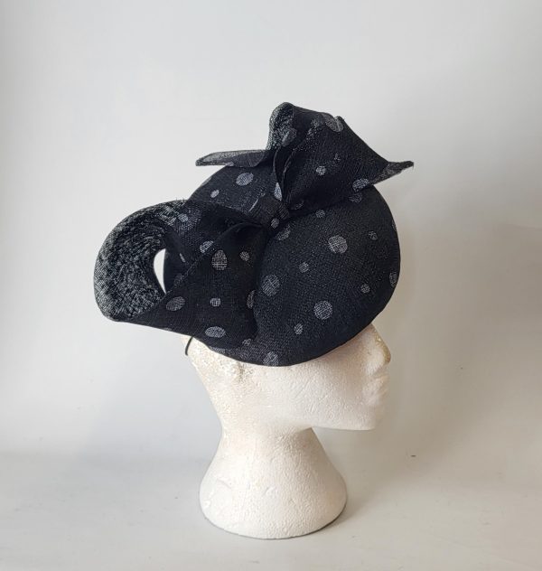 QUINN - BLACK AND WHITE POLKA DOT SLOPE FACINATOR   EX HIRE / SAMPLE SALE - Image 4