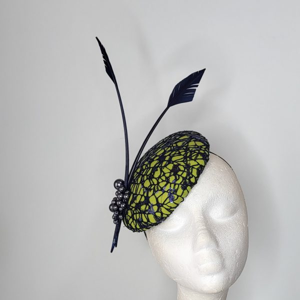 PORTIA - LIME GREEN AND NAVY FACINATOR