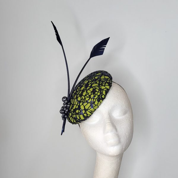PORTIA - LIME GREEN AND NAVY FACINATOR - Image 5