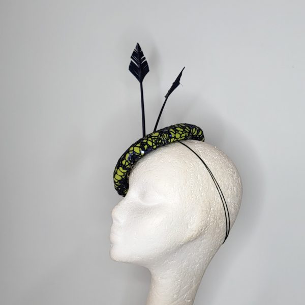 PORTIA - LIME GREEN AND NAVY FACINATOR - Image 2