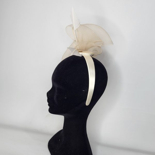 HALLIE - IVORY, CREAM AND ROSE GOLD FASCINATOR - Image 5