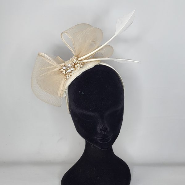 HALLIE - IVORY, CREAM AND ROSE GOLD FASCINATOR - Image 6