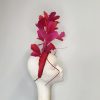 LAURETTA - RED AND FUCHSIA PINK HAIRBAND FASCINATOR ( EX HIRE) - Image 5