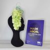 HETTY - LIME AND APPLE GREEN FLORAL BAND FASCINATOR - Image 3