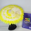 JEANNA  - LIMONCELLO YELLOW AND IVORY FEATHER BRIM FASCINATOR  EX HIRE - Image 4
