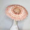 LUNA -  FLAMINGO BLUSH CORAL AND IVORY FEATHER BRIM - Image 4