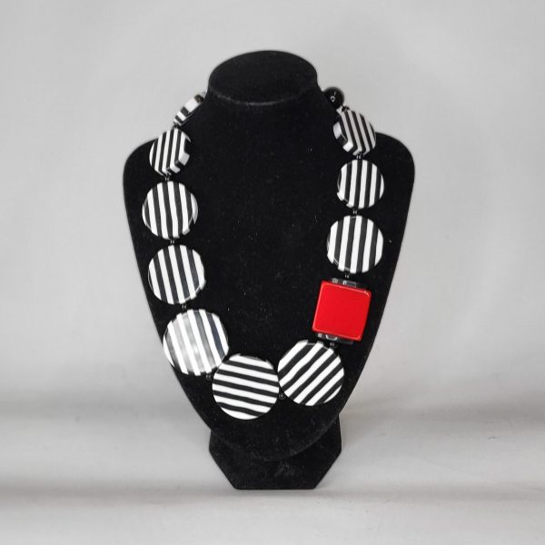 AVRIL -  RED AND GOLD CHUNKY NECKLACE
