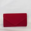 LYNNETTE - CLARET RED VELVET CLUTCH BAG