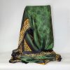 CASSIA - EMERALD GREEN, BOTTLE GREEN AND ANIMAL PRINT PASHMINA WRAP SHAWL