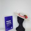 EMER - IVORY WHITE AND RED BOATER FASCINATOR - Image 6