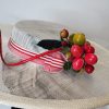 EMER - IVORY WHITE AND RED BOATER FASCINATOR - Image 3