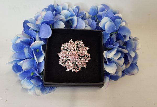 ADDISON - PINK RHINESTONE BROOCH