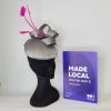 PENELOPE - GREY AND HOT PINK FASCINATOR - Image 3