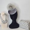 NATALIE - GREY VELVET AND PEARL FASCINATOR - SAMPLE SALE - Image 6