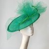JOSIE - KELLY GREEN AND EMERALD GREEN DISH FASCINATOR - Image 6