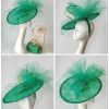 JOSIE - KELLY GREEN AND EMERALD GREEN DISH FASCINATOR