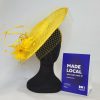 MCKENZIE - YELLOW BRIM FASCINATOR  ( ALSO AVAILABLE FOR HIRE) - Image 2