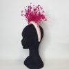 MACEY - PALE PINK  AND CERISE PINK HAIRBAND FASCINATOR - Image 7