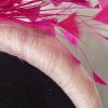 MACEY - PALE PINK  AND CERISE PINK HAIRBAND FASCINATOR - Image 6