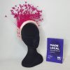 MACEY - PALE PINK  AND CERISE PINK HAIRBAND FASCINATOR - Image 2