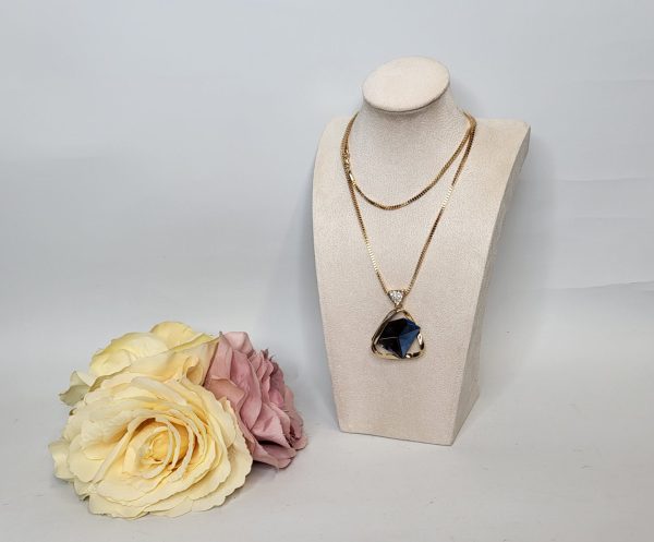 GRETTA  - GOLD AND QUARTZ PENDANT NECKLACE