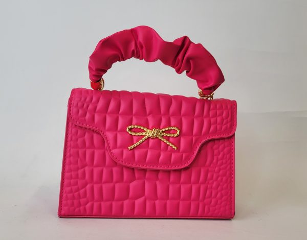 LORENE - HOT PINK BOX CLUTCH BAG - Image 2