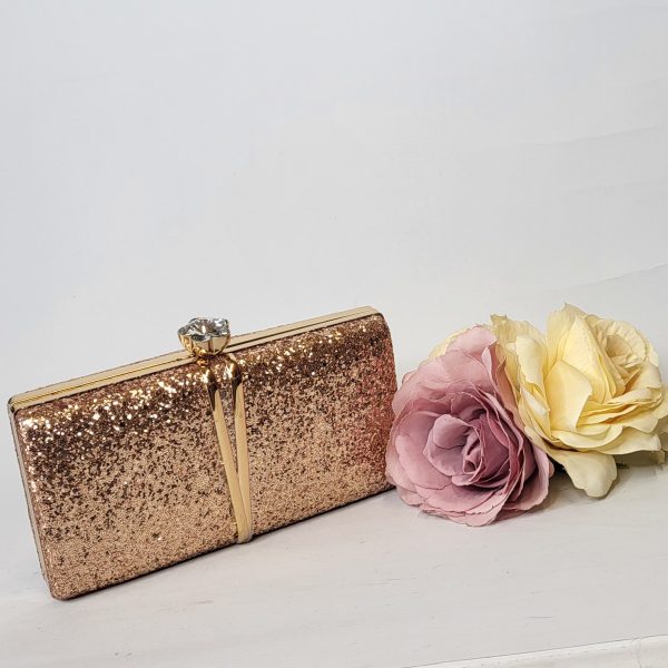 FRIDA - ROSE GOLD BOX CLUTCH BAG