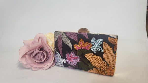 BELINDA - MULTICOLOURED BOX CLUTCH BAG