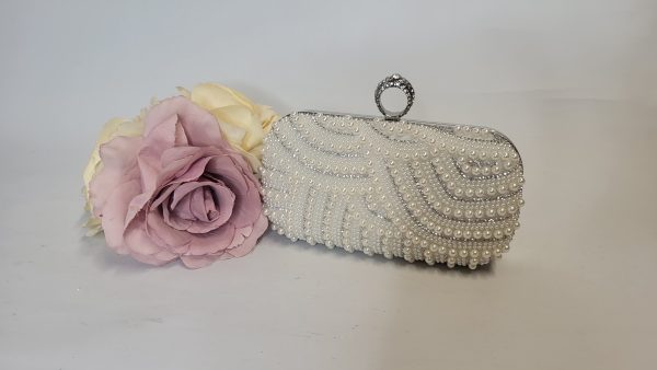 PRICILLA - IVORY PEARL BOX CLUTCH