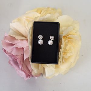 MARY - PEARL AND DIAMONTE EARRINGS