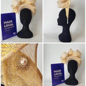 MAIA . METLAIC GOLD HALO FASCINATOR