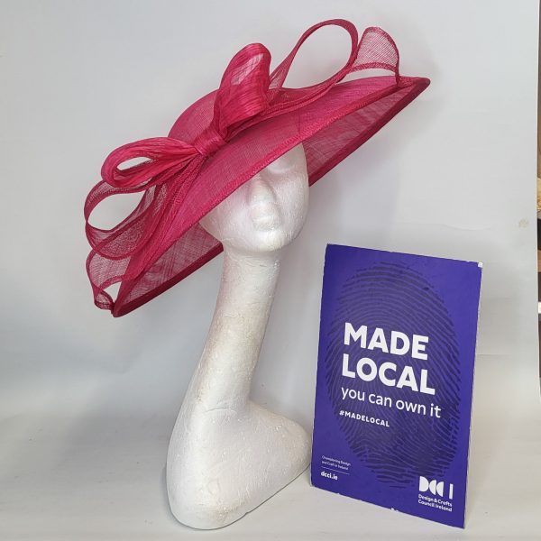 ROWENA - GEISHA  PINK BRIM FASCINATOR - Image 7