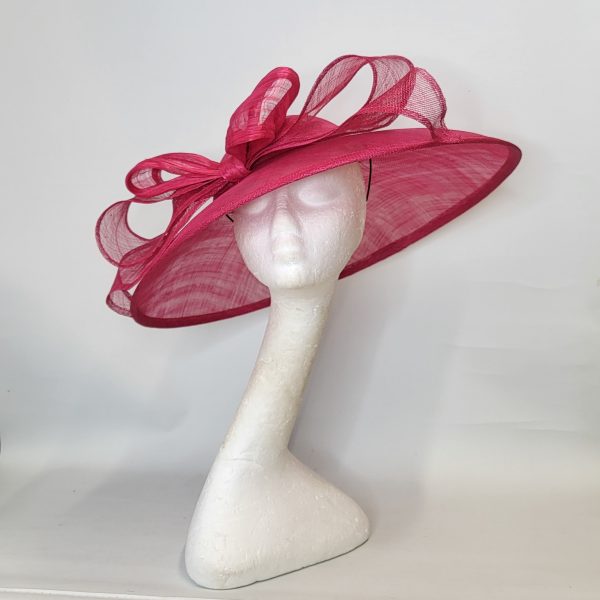 ROWENA - GEISHA  PINK BRIM FASCINATOR - Image 5