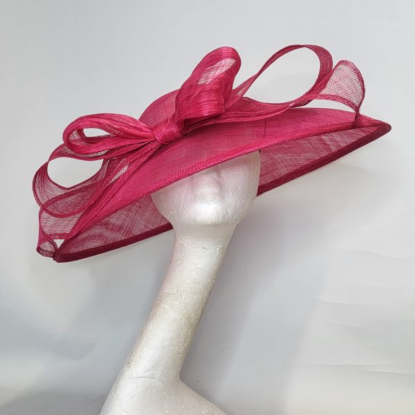 ROWENA - GEISHA  PINK BRIM FASCINATOR - Image 2