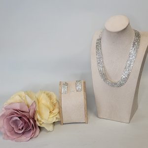 KIKI - DIAMANTE NECKLACE AND EARRINGS SET