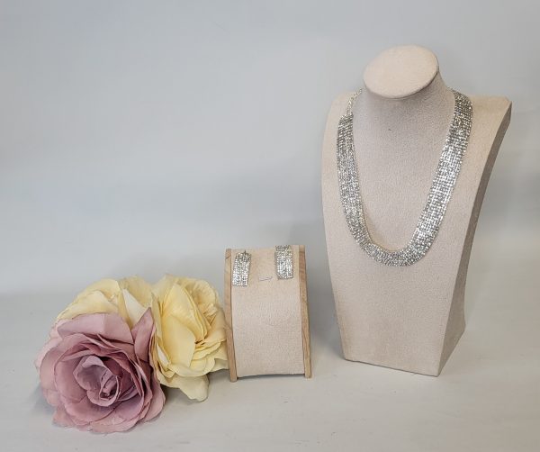 KIKI - DIAMANTE NECKLACE AND EARRINGS SET