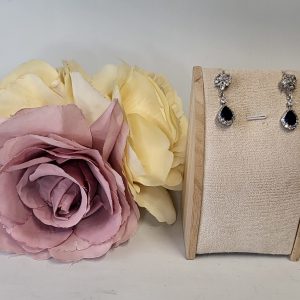 KEEVA - SAPHIRE AND DIAMANTE  EARRINGS