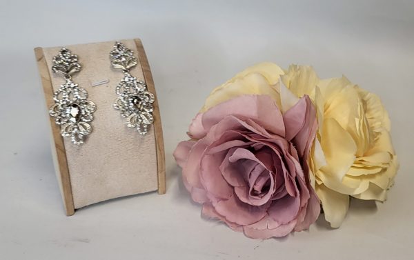 BECKA - DIAMANTE DROPPED EARRINGS