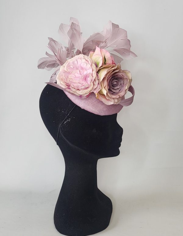 INDIA - LILAC AND PINK FLORAL PILL BOX FASCINATOR - Image 4