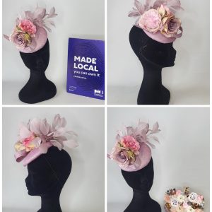 INDIA - LILAC AND PINK FLORAL PILL BOX FASCINATOR