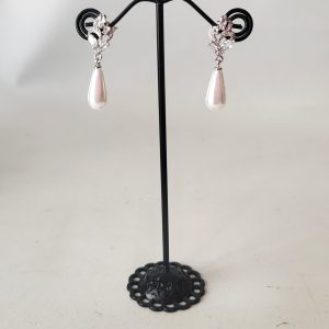 LOTTIE - PEARL AND SILVER DROPPED EARRINGS
