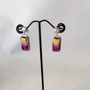 SHANNEN - COLOURED RHINESTONE CRYSTAL EARRINGS