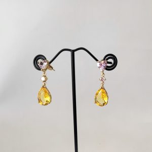 MARTINA - YELLOW CRYSTAL RHINESTONE EARRINGS